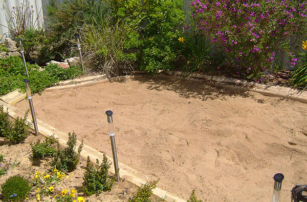 Cleaned up garden area
